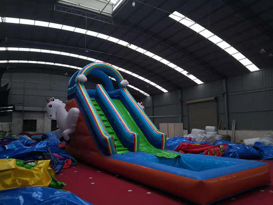Indoor Children's Water Pool Slide with CE Standard Air Blower and Unicorn Excitement