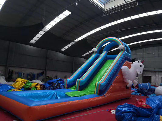 Indoor Children's Water Pool Slide with CE Standard Air Blower and Unicorn Excitement