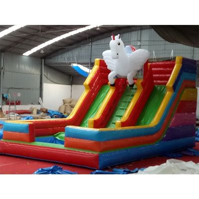 Custom Design Tropical Theme Inflatable Water Slide With Pool for Kids and Adults