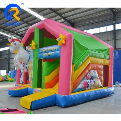 Kids' Favorite Inflatable Bouncer Slide Combo with Blower and Unicorn Theme