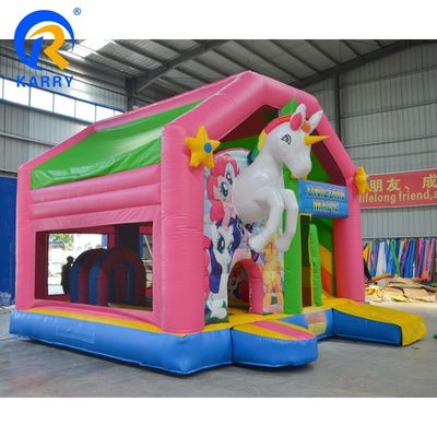 Kids' Favorite Inflatable Bouncer Slide Combo with Blower and Unicorn Theme