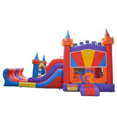 Inflatable Jumping Slide Bouncy Castle with Wave Slide Age Range 14 Years up