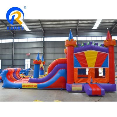 Inflatable Jumping Slide Bouncy Castle with Wave Slide Age Range 14 Years up