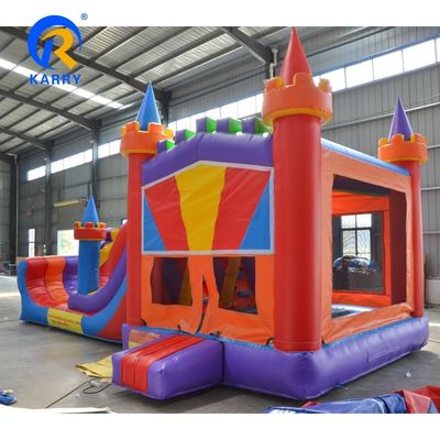Inflatable Jumping Slide Bouncy Castle with Wave Slide Age Range 14 Years up