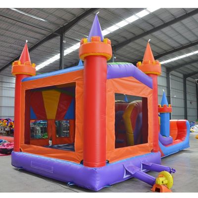 Inflatable Jumping Slide Bouncy Castle with Wave Slide Age Range 14 Years up