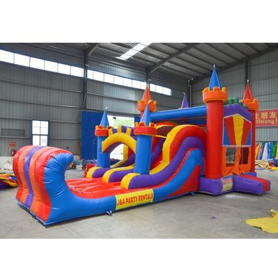 Inflatable Jumping Slide Bouncy Castle with Wave Slide Age Range 14 Years up