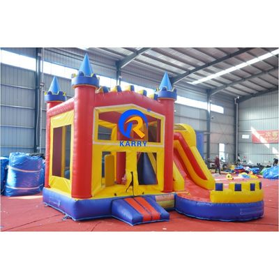Crossover Commercial Colorful Bounce House with Slide and Accessories CE Blower Repair