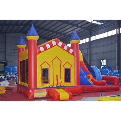 Portable Trampoline Air Jumping Castle Bouncer with Pool Slide Yellow Features PORTABLE