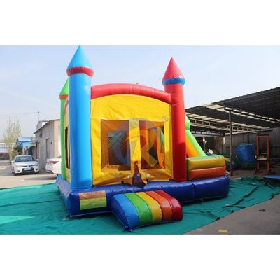 Unisex Inflatable Bouncer Slide Combo Colorful Castle Bounce House for Outdoor Party