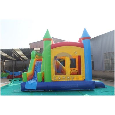 Unisex Inflatable Bouncer Slide Combo Colorful Castle Bounce House for Outdoor Party