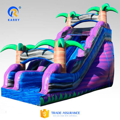 Customized Logo Lovely Green Jungle Safari Inflatable Water Slide for Kids and Adults