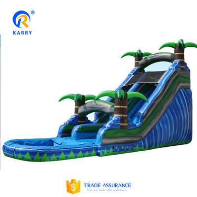 Customized Logo Lovely Green Jungle Safari Inflatable Water Slide for Kids and Adults