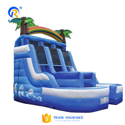 Customized Logo Lovely Green Jungle Safari Inflatable Water Slide for Kids and Adults
