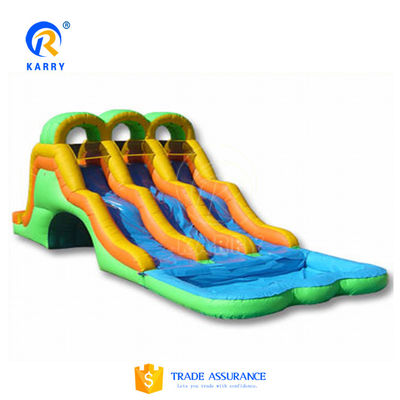 EN71 Certificate Double-lane Inflatable Water Slides Combo for Outdoor Kids Playground