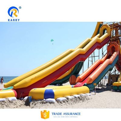0.55mm PVC Tarpaulin Thread Accessories Included Large Inflatable Yacht Slide with Pool
