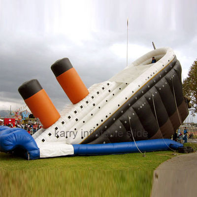 Outdoor Playground Unisex Deluxe Titanic Inflatable Bouncy Slide Large Inflatable Slide