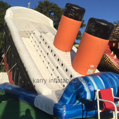 Outdoor Playground Unisex Deluxe Titanic Inflatable Bouncy Slide Large Inflatable Slide