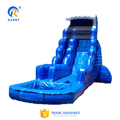 Large Inflatable Bounce House with Slide Summer Hot Twin Falls Inflatable Water Slide