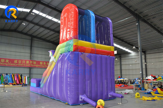 Large Inflatable Bounce House with Slide Summer Hot Twin Falls Inflatable Water Slide