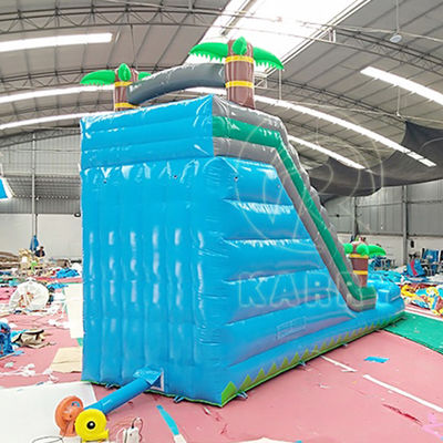 Palm Tree Themed Inflatable Water Slide Pool with PVC Material Shipping Way Sea/Air