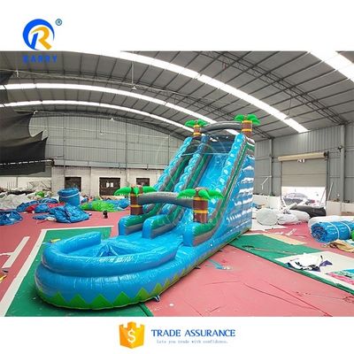 Palm Tree Themed Inflatable Water Slide Pool with PVC Material Shipping Way Sea/Air