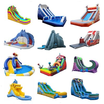 Max Capacity 100-500kg Clearance Above Ground Pool Water Slide with Pool and Blower