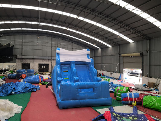 Commercial Inflatable Wet Slides with Pool and Air Blower Kid-Friendly Bouncer Castle