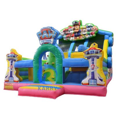 Blower and Repair Kit Included Paw Dog Patrol Theme Park Combo Castle Inflatable Bouncer