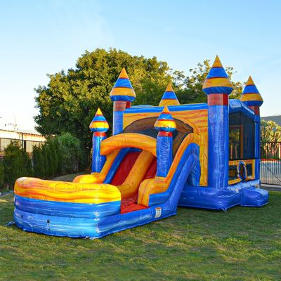Commercial Grade Inflatable Jumpy Bounce with Two Slides Wet Dry Blower Included Unisex