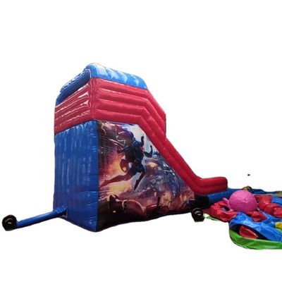 Plato PVC Tarpaulin Material Features Large Spiderman Inflatable Bouncer Dry Slide