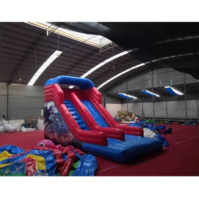 Plato PVC Tarpaulin Material Features Large Spiderman Inflatable Bouncer Dry Slide