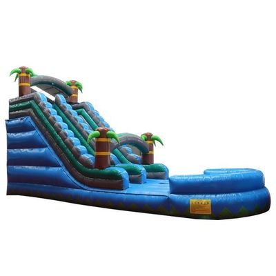 Indoor  Water Inflatable Slide with Large Double Lane and Wet Combo Pool