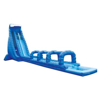 EN14960 Certified Unisex Blue Slip And Slide Large Commercial Inflatable Water Slide