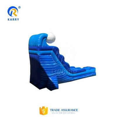 EN14960 Certified Unisex Blue Slip And Slide Large Commercial Inflatable Water Slide