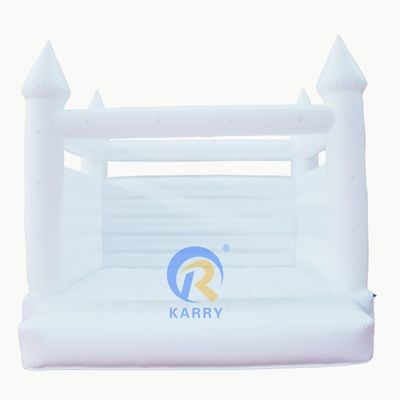 Features PORTABLE White Inflatable Wedding Bounce Castle for Customized Needs