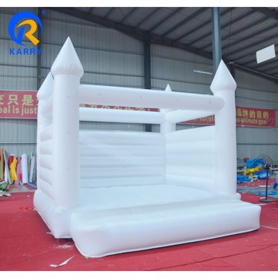 Features PORTABLE White Inflatable Wedding Bounce Castle for Customized Needs
