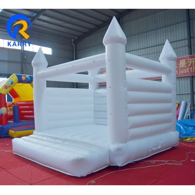Features PORTABLE White Inflatable Wedding Bounce Castle for Customized Needs