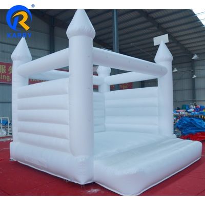 Features PORTABLE White Inflatable Wedding Bounce Castle for Customized Needs