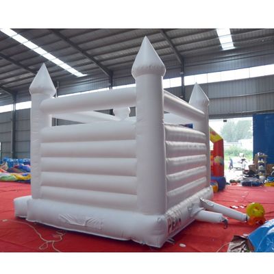 Features PORTABLE White Inflatable Wedding Bounce Castle for Customized Needs