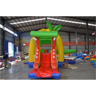 Kids' Inflatable Bouncer Slide Combo Small Jungle Crocodile Castle with Funny Slide