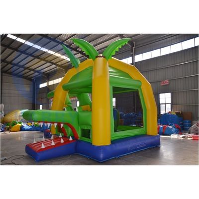 Kids' Inflatable Bouncer Slide Combo Small Jungle Crocodile Castle with Funny Slide
