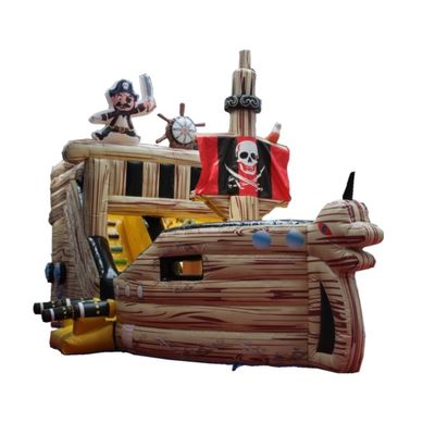 Large Inflatable Pirate Bouncer Slide Popular Rental Water Slide with Bouncy Castle