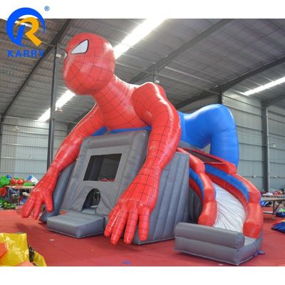 14 Years up Spiderman Inflatable Bouncer Jumping Castle with Water Slide