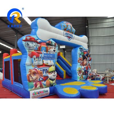 Unisex Inflatable Bouncer with Slide Design Cartoon Kids Inflatable Combo Bouncer