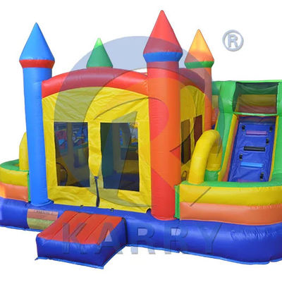 Get Your Kids Active Castle Slide Inflatable Bouncy Castle Bouncer House with Side Slide