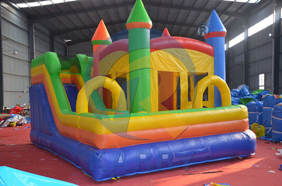 Get Your Kids Active Castle Slide Inflatable Bouncy Castle Bouncer House with Side Slide