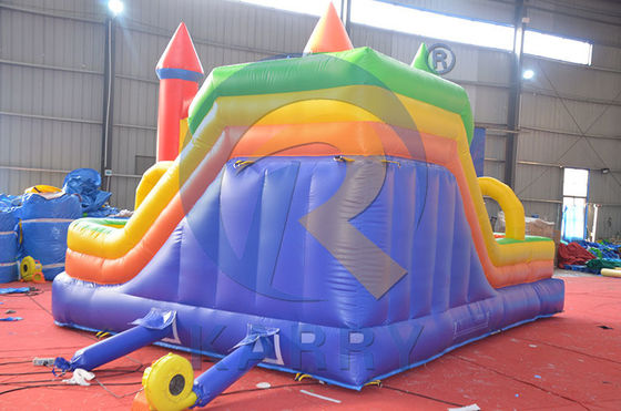 Get Your Kids Active Castle Slide Inflatable Bouncy Castle Bouncer House with Side Slide