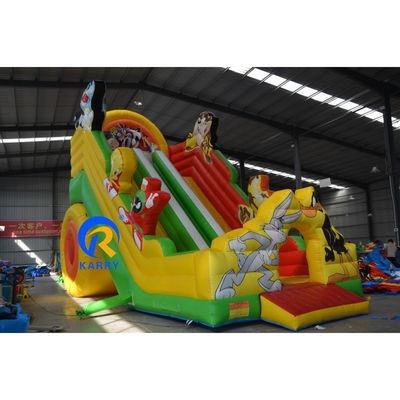 Water Home Garden Mini Bounce Pvc Mario Detached Pool Cartoon Character Inflatable Bounce House with Slide