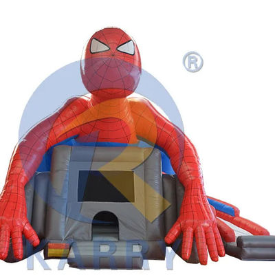 CE Blower and Repair Kit Included Popular Spider man Bouncy Slide Combo for Commercial