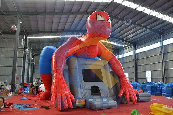 CE Blower and Repair Kit Included Popular Spider man Bouncy Slide Combo for Commercial